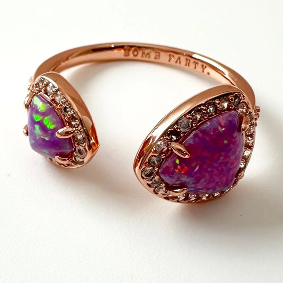 Bomb Party Jewelry - Bomb Party Lilac Opal Call it Fate, Darling Ring Rose Gold Plating Size 8